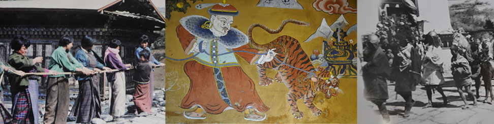 Old Bhutan photos. Ling Fresco, Tang Valley, Bhutan. Bhutan Tourism Corporation Ltd.
